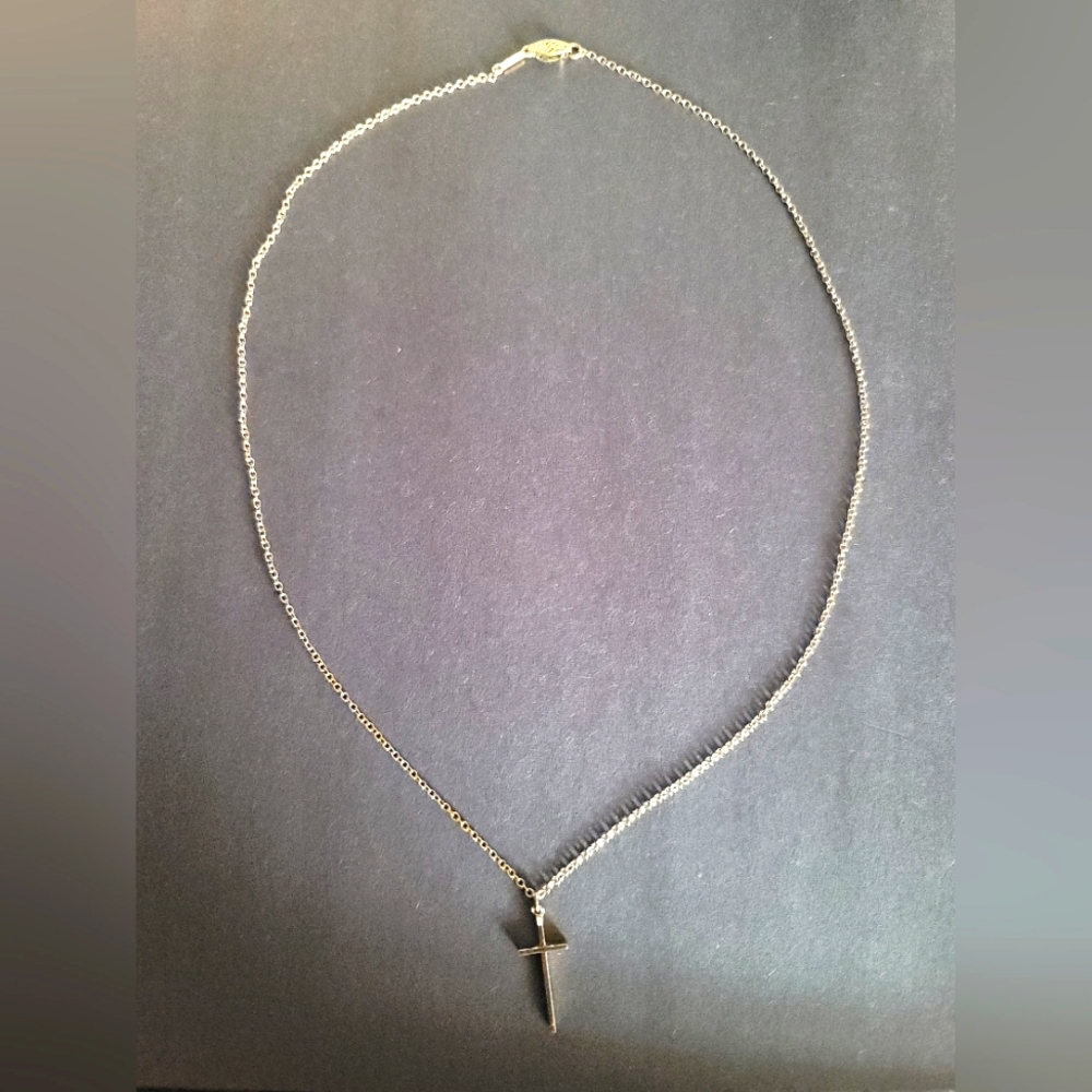 Vintage Simmons  chain gold filled & 12k GF cross pendant